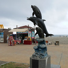 Dolphins sculpture