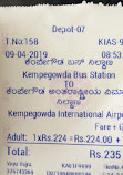 BMTC Majestic Vayu Vajra Airport Bus Stop