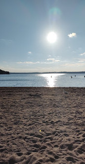 Spiaggia del parco provinciale di Bass Lake