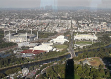 Vista del atardecer de la ciudad de Melbourne