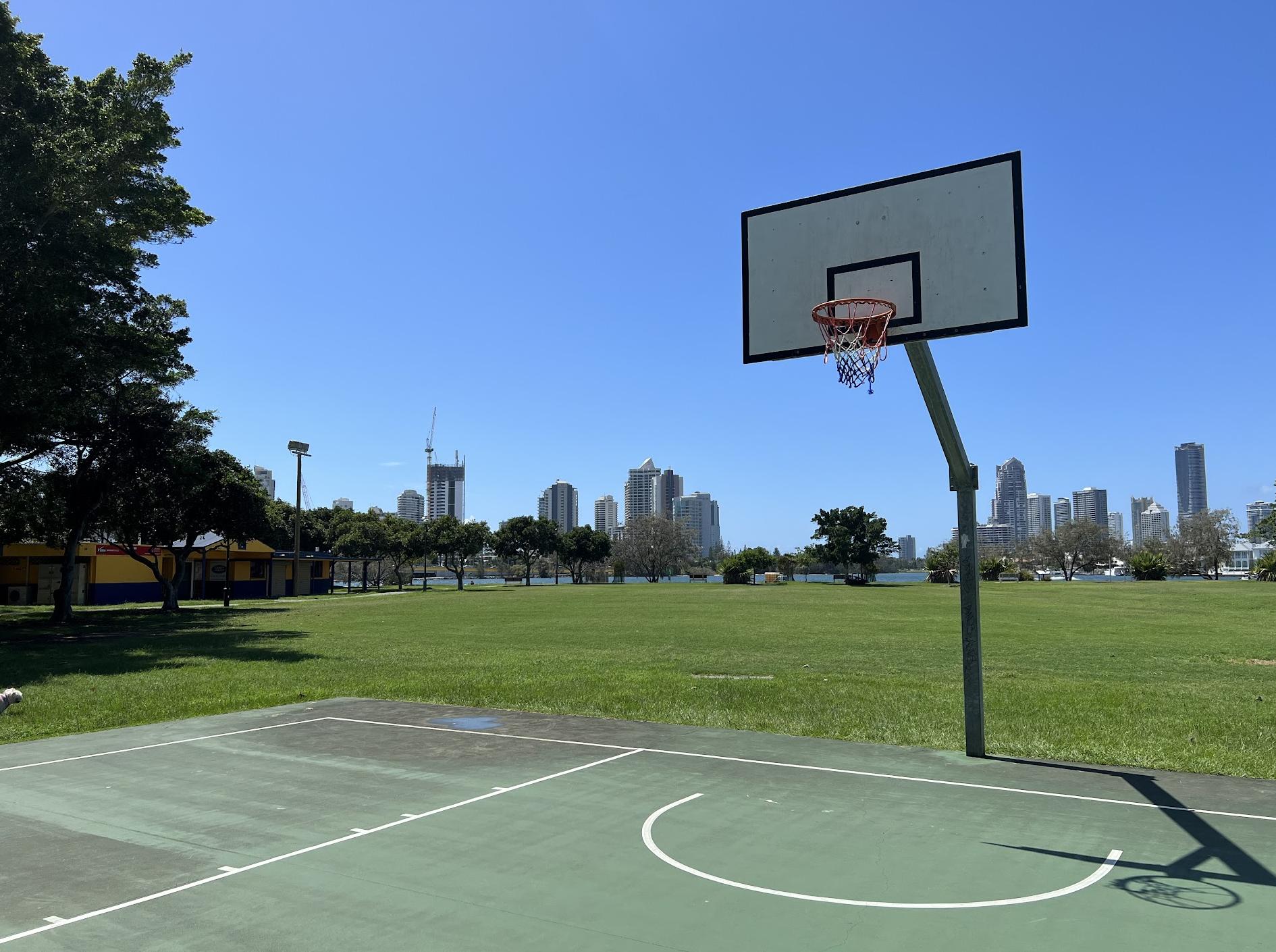 public basketball half court