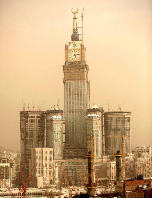 What is inside the clock tower Makkah?