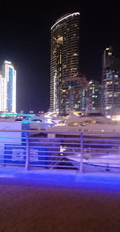 Aussichtspunkt auf den Hafen von Dubai